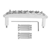 Bnineteenteam Guitar Bridge,Threaded Saddle Guitar Bridge Adjustable for Jag J Master Style Guitars with Wrench(Silver) Musical Instrument Accessories