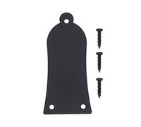 Bnineteenteam Guitar Truss Rod Cover, 3 Holes Metal Truss Rod Cover with Screws Bell-shaped Guitar Bass Replacement (Black) Epiphone Truss Rod Cover Musical Instrument Accessories