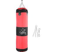 Bnineteenteam Heavy Punching Bag,Training Boxing Bag with Chain for Adults Men Women(Empty) (120cm-Red) Martial Arts Sport Equipment