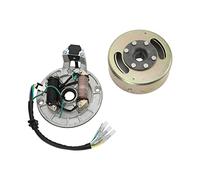 Bnineteenteam Magneto Flywheel Rotor, Magneto Stator Flywheel Rotor Kit Copper Aluminum for Start Engine PIT PRO PIT Bike