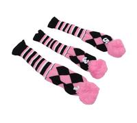 Bnineteenteam Variety of Exquisite Patterns, Knit Golf Club Head Covers Fit Over Fairway and Driver, Upgraded Design Fits Snugly for High Performance, Hand-Cut Large Pom Pom for Cute (Pink Black)