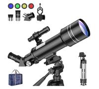 BNISE 70mm Telescope for Astronomy Beginners, Kids and Adults, 16~67X Professional Refractor Telescope with Phone Adapter, Moon Filter and Carry Bag, Portable for Moon Watching, Stargazing and Travel