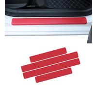 BNJFW 4 PCS Car Kick Plates for Dodge Collar without Armrest 2007 2008 2009 2010 2011 2012 2013, Anti Slip Door Sill Welcome Protector Styling Exterior Accessories,A/Red