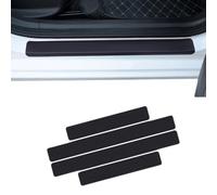 BNJFW 4 PCS Car Kick Plates for Passat B7 2011-2017 Without-Computer-boxes, Anti Slip Door Sill Welcome Protector Styling Exterior Accessories,A/Black