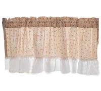 bnjlSDATwr small curtains， Sheer Valance Curtain,Cafe for Kitchen, Rural Style Short for Small Window Home Decoration, Rod Pocket Half(W x H 140 x 130cm)