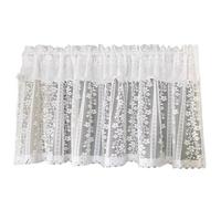 bnjlSDATwr small curtains， Sheer Valance Curtain,Cafe Net, Light Filtering Window, Rod Pocket Embroidered Lace Short(W x H 100x75cm)