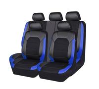 Bnkwrqotydp 9 Pcs Seat Covers for Toyota Wish I 2003 2004 2005 2006 2007 2008 2009, Leather Car Seat Cover Full Set Breathable Durable All Weather Bench Protector Interior Accessories,Blue