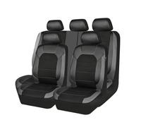 Bnkwrqotydp 9 Pcs Seat Covers for VW Atlas Cross Sport 2020 2021 2022 2023, Leather Car Seat Cover Full Set Breathable Durable All Weather Bench Protector Interior Accessories,Grey