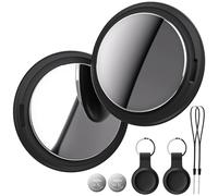 Bnlei Air Tracker Tag Works with Apple Find My (iOS Only) Includes Replaceable Battery, Bluetooth Smart Item Locator Key Finder for Keys, Luggage, Wallet, Car, Bicycle (2-Pack-Black)