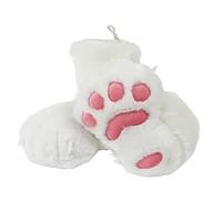 BNLIDES Cosplay Animal Cat Wolf Dog Fox Fursuit Feet Paw Claw Shoes Furry Boots Costume Accessories for Adult (White)