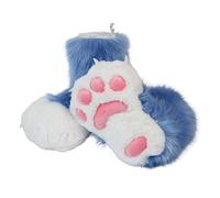 BNLIDES Cosplay Animal Cat Wolf Dog Fox Fursuit Feet Paw Claw Shoes Furry Boots Costume Accessories for Adult (Blue)