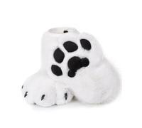 BNLIDES Cosplay Animal Cat Wolf Dog Fox Fursuit Feet Paw Claw Shoes Furry Boots Costume Accessories for Adult, Bright-white, One Size