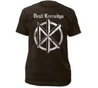 BNMKHCXSDRT Dead Kennedys Distressed Old English Logo Print Men's Cotton Shirt Hemden(Large)