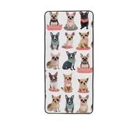 bnmklda Cute Chihuahua Pug Pattern Printed Coral Velvet Bath Towel 69x140cm Black - Fluffy Quick-Dry Towel for Home Bathroom Travel Swimming Beach