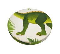 bnmklda Dinosaur Palm Leaf Printed Round Bar Stool Seat Cover 35cm - Velvet Non-Slip Seat Protector with Elastic Edge for Kitchen, Bar, Restaurant Use