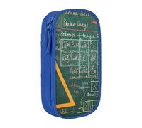 bnmklda Formulas Shapes Theory Math Lesson Word Printed Large - Capacity Double - Layer Pencil Case Blue - Large Capacity Pen Case for School & Office Supplies