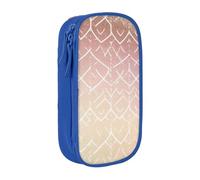 bnmklda Glittery Pretty Pattern Printed Large - Capacity Double - Layer Pencil Case Blue - Large Capacity Pen Case for School & Office Supplies
