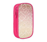 bnmklda Glittery Pretty Pattern Printed Large - Capacity Double - Layer Pencil Case Pink - Large Capacity Pen Case for School & Office Supplies