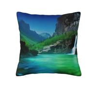 bnmklda Natural wonders Printed Double - sided Plush Pillow Cover - Soft Polyester Square pillow for Sofa, Bedroom, Living Room & Home Decor 55x55cm