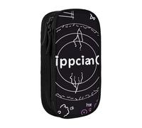 bnmklda Physics Print Art Printed Large - Capacity Double - Layer Pencil Case Black - Large Capacity Pen Case for School & Office Supplies