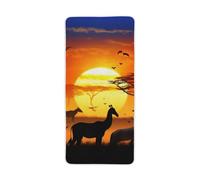 bnmklda Sunset animals Printed Coral Velvet Bath Towel 69x140cm White - Fluffy Quick-Dry Towel for Home Bathroom Travel Swimming Beach