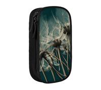 bnmklda Weed Printed Large - Capacity Double - Layer Pencil Case Black - Large Capacity Pen Case for School & Office Supplies