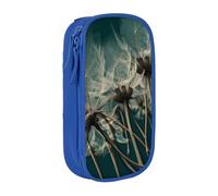 bnmklda Weed Printed Large - Capacity Double - Layer Pencil Case Blue - Large Capacity Pen Case for School & Office Supplies