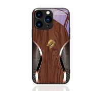 BnMvF Unique Wood Grain Dragon Magnetic Tempered Glass Phone Case for iPhone 16/17 Pro Max,Ultra Full Coverage Protective Phone Case (17,Brown)
