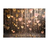 Bnnlqpsttg 210X150cm European and American Party Backdrops Fashion Balloon Rose Pink Heart Banner Photography Backdrops,A