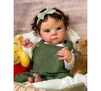 BNNPUU Lifelike 19 Inch Reborn-Baby Dolls Boy Realistic Reborn Babies Newborn Baby with Soft Body Vinyl Real Life Baby Dolls with Toy Accessories Close eye (Green)