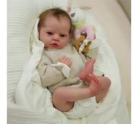 BNNPUU Reborn-Baby Dolls 19 inch Realistic Newborn Dolls Lifelike Baby Doll Soft Cloth Body Reborn Toddler Dolls Real Life Baby Dolls that Look Real Open Eyes