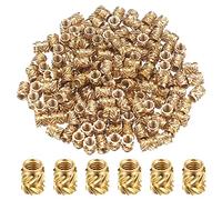 Bnnrjia 150 Pcs M3 3D Printing Brass Knurled Nuts, Threaded Insert Female Internal Press-in Thread Heat Embedment Nuts for Parts Plastic Shell