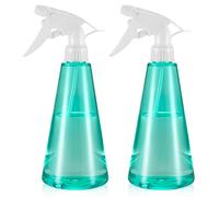 Bnnrjia 2 Pcs 500ml Mist Spray Bottles, Empty Water Spray Bottles with Adjustable Sprayer Head, Refillable Trigger Atomizer Plant Mister Sprayer Bottle for Gardening Hairdresser Cleaning, Green
