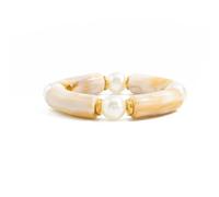 Bnojjellol Multifunctional Stackable Resin Bead Elastic Unique Marbled Design Suitable for Matching Layer Looks Elastic Beaded