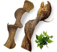 BNOSDM 2Pcs Reptile Climbing Branches Decor,2.5-3.25" Think Snake Climbing Branch,Gecko Climb Wood,Lizard Bold Forest Branch,Tank Habitat Tree Trunk Decorations for Bearded Dragons,Chameleons,Frogs