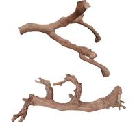BNOSDM 2PCS Reptile Wood Branches Decor Lizard Habitat Decoration Snake Climbing Branch Accessories Terrarium Tree Trunk Ornament for Bearded Dragon Gecko Frog Chameleon Spider