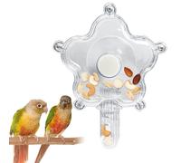 BNOSDM Bird Foraging Toys Feeders Bird Toys Parakeet Bird Cage Spinning Toys Bird Enrichment Toy for Parrot Green Cheek Conure Cockatiel Indian Ringneck African Grey Little Birds (Transparent)