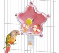 BNOSDM Bird Foraging Toys Feeders Bird Toys Parakeet Bird Cage Spinning Toys Bird Enrichment Toy for Parrot Green Cheek Conure Cockatiel Indian Ringneck African Grey Little Birds (Pink)