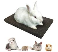 BNOSDM Rabbit Grinding Claw Pads Bunny Scratch Foot Pads Natural Hamster Lava Stone for Teeth Grinding Black Guinea Pig Scratching Board Chew Toy for Ferret Chinchilla Mouse