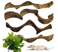 BNOSDM Reptile Branches, Snake Climbing Branch, Terrarium Climb Decor, Natural Forest Branch Decoration for Lizards, Geckos, Chameleons, Frogs (4 Pcs, 0.75-1.25" D,13" L)