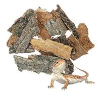 BNOSDM Reptile Cork Bark Substrate 10oz Tortoise Bedding for Habitat Natural Flat Cork Wood Bulk Terrarium Reusable Champagne Bark for Lizard, Crested Gecko, Spider, Chameleon, Ball Python, Tree Frog