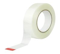 BNPHSIN 1 Roll Cricket Bat Tape, Extra Strong Cross weave Reinforced Tape, Transparent Bi-Directional Filament Strapping Tape, Duct bundling tape (20mm Width,50m Length)