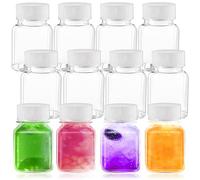BNPHSIN 12 Pcs Ginger Shot Bottles with Lids, 50ml Juice Shot Bottles Plastic Leak-proof Reusable Bottle for Storing Coffee, Smoothie, Milk & Juice Beverages