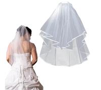 BNPHSIN Bridal Veil White Bride Veil Bridal Costume Accessories Hen Party Dress Veils for Brides Shower Bachelorette Hen Party Chucky Costume Dress Up Gift