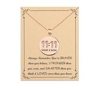 BNQL 11 11 Make a Wish Necklace 11 11 Angel Numbers Necklace Make A Wish Gift Jewelry for Women Girls (11:11 Necklace RG)