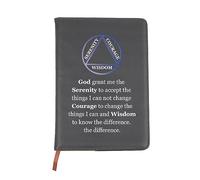 BNQL AA Recovery Notebook Alcoholics Anonymous Gifts AA Sobriety Gift AA Addiction Recovery Gift Sobriety Sponsor Leather Notebook (AA Recovery Notebook)