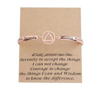 BNQL AA Sobriety Recovery Gifts Bracelet Serenity Prayer Alcoholics Anonymous Gifts Jewelry God Serenity Courage Wisdom Bracelet (aa bracelet RG)