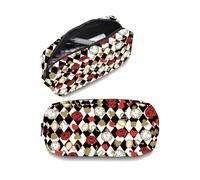 BNQL Alice Chess Board Pen Pencil Case with Zipper Makeup Cosmetics Bag Fairy Tale Gifts Movie Gift Alice Office Organizer Box