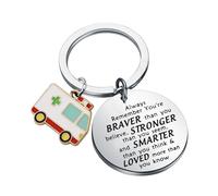 BNQL Ambulance Keychain EMT Gift Ambulance Driver Gifts Emergency Nurse Gift Emergency Medical Technician Gifts EMT Keychain (Ambulance CAR Keychain)