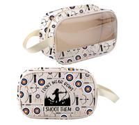 BNQL Archery Makeup Bag Archery Gift Bowhunter Gifts Bow Hunter Gifts I Don't Wear Bows I Shoot Them Hunting Makeup Zipper Pouch